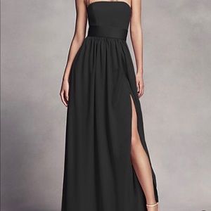 Black strapless Vera Wang bridesmaid dress